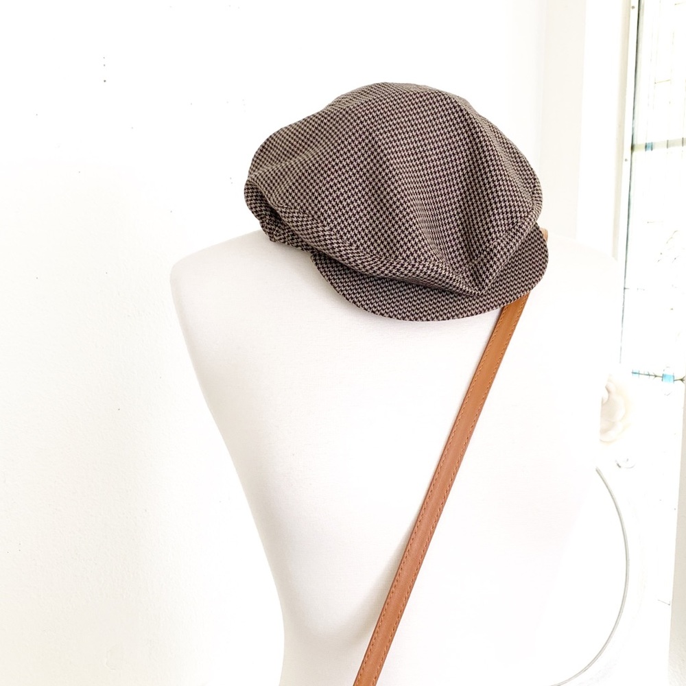 Houndstooth Newsboy Cap